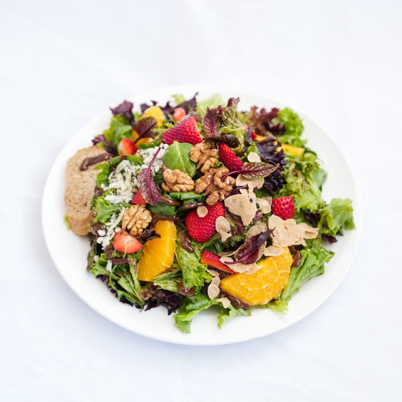 گرین سالاد با درسینگ کارامل بالزامیک 