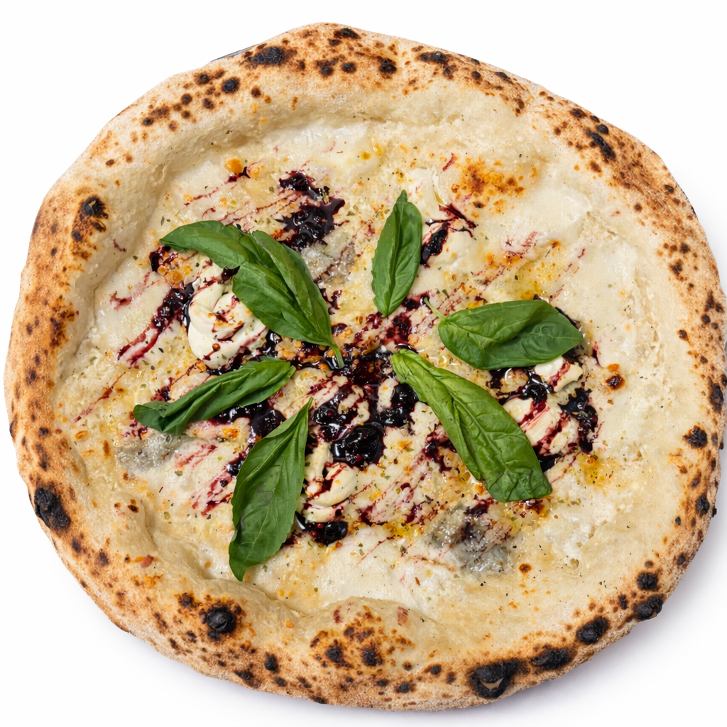 پیتزا چهار پنیر با مارمالادبری و شکلات